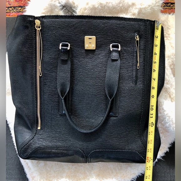Extra large 3.1 Phillip Lim black pebbled leather tote **GORGEOUS** - Picture 9 of 12